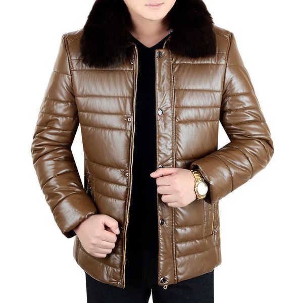 casual solid fur collar leather jacket mens coat warm 2017 winter jacket men leather jackets male plus size quality, Black
casual solid fur collar leather jacket mens coat warm 2017 winter jacket men leather jackets male plus size quality, Black