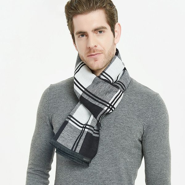 scarf men's winter thin section korean version of the tide student wild new 2019 lattice collar birthday gift gift box, Blue;gray
scarf men's winter thin section korean version of the tide student wild new 2019 lattice collar birthday gift gift box, Blue;gray