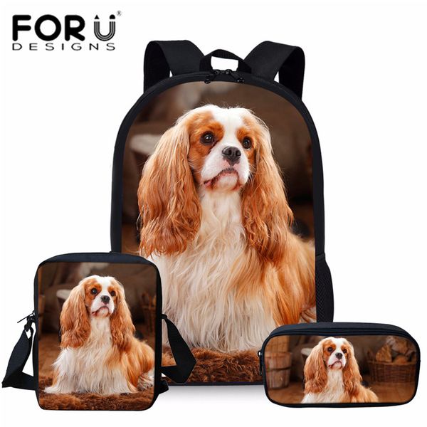 forudesigns cavalier king charles spaniel dog printing school bags for teenager 3pcs/set school bagpack children shoulder bags
forudesigns cavalier king charles spaniel dog printing school bags for teenager 3pcs/set school bagpack children shoulder bags