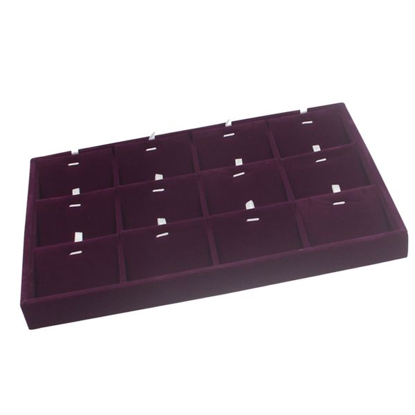 purple velvet ring earring necklace jewelry display box showcase insert card, Black;white
purple velvet ring earring necklace jewelry display box showcase insert card, Black;white