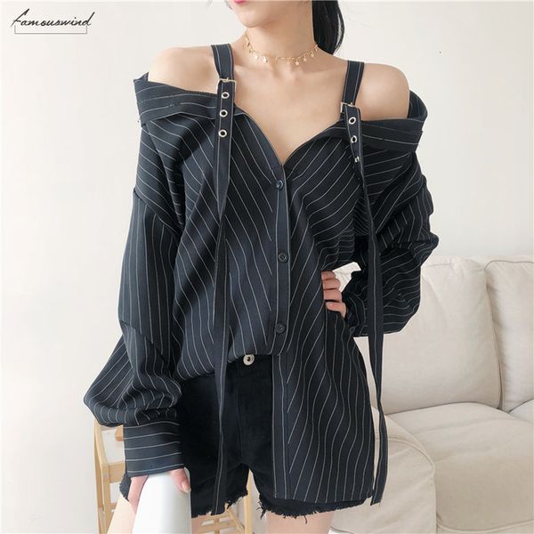 new stripe blouse fashion personality long sleeve black strap vertical 2019 off shoulder long sleeve shirt females vestido ye22801, White
new stripe blouse fashion personality long sleeve black strap vertical 2019 off shoulder long sleeve shirt females vestido ye22801, White
