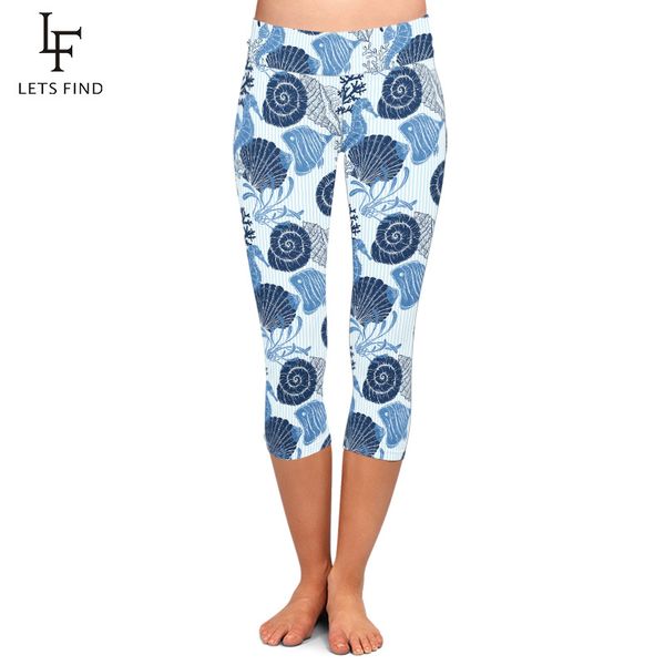 letsfind summer new 3d shells seahorses and corals printing capri leggings high waist plus size slim fitness mid-calf leggings, Black
letsfind summer new 3d shells seahorses and corals printing capri leggings high waist plus size slim fitness mid-calf leggings, Black