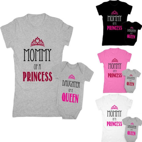new summer family match mother daughter t-shirt mom princess&girl queen short sleeve t shirt cotton child casual clothes, Blue
new summer family match mother daughter t-shirt mom princess&girl queen short sleeve t shirt cotton child casual clothes, Blue