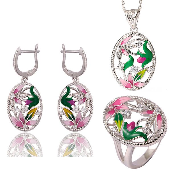 kofsac women 925 sterling silver jewelry sets new beautiful oval enamel pink flower zircon hollow necklace pendant earrings ring
kofsac women 925 sterling silver jewelry sets new beautiful oval enamel pink flower zircon hollow necklace pendant earrings ring