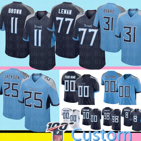 custom tennessee jersey titan 11 aj brown 77 taylor lewan 25 adoree' jackson 31 kevin byard brett kern marcus mariota walker george foo, Black;red
custom tennessee jersey titan 11 aj brown 77 taylor lewan 25 adoree' jackson 31 kevin byard brett kern marcus mariota walker george foo, Black;red