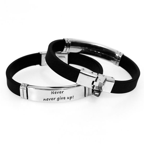 inspirational adjustable bangle bracelet never give up charms bangles letter quote jewelry student work gifts, Golden;silver
inspirational adjustable bangle bracelet never give up charms bangles letter quote jewelry student work gifts, Golden;silver