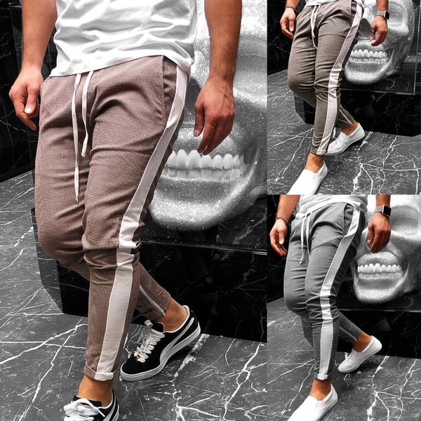 2018 new brand plaid cotton men tracksuit bottoms loose pants sports wear size m-2 xl, Black
2018 new brand plaid cotton men tracksuit bottoms loose pants sports wear size m-2 xl, Black