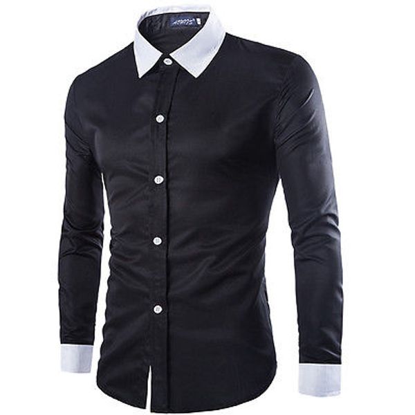 new stylish popular mens luxury casual formal slim fit long sleeve shirts 2020, White;black
new stylish popular mens luxury casual formal slim fit long sleeve shirts 2020, White;black