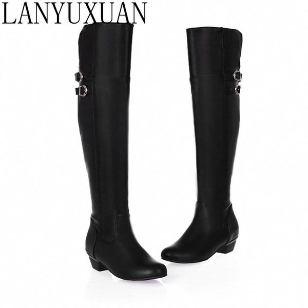 2017 botas mujer plus big size 34-47 women overknee high boots chunky heels round toe spring autumn shoes less platform q2, Black 
2017 botas mujer plus big size 34-47 women overknee high boots chunky heels round toe spring autumn shoes less platform q2, Black