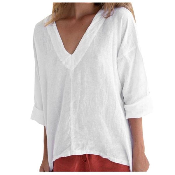 jaycosin v neck women blouses summer 2020 cotton linen loose short sleeve shirt women elegant plus size blusas feminina, White
jaycosin v neck women blouses summer 2020 cotton linen loose short sleeve shirt women elegant plus size blusas feminina, White