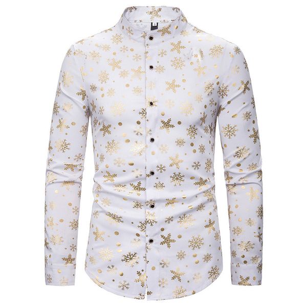 klv shirts mens men's new style fashion stamped long sleeve shirt printed long-sleeved blouse christmas snowflake shirt, White;black
klv shirts mens men's new style fashion stamped long sleeve shirt printed long-sleeved blouse christmas snowflake shirt, White;black