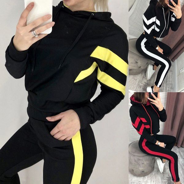 2019 autumn hooded tracksuit for women long sleeve sport suit womens 2 pieces set fashion outfits stripe athletic sportswear, Black;blue
2019 autumn hooded tracksuit for women long sleeve sport suit womens 2 pieces set fashion outfits stripe athletic sportswear, Black;blue