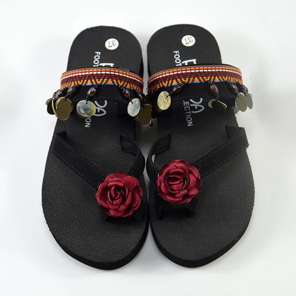 vogue nice women slippers bohemian floral summer slippers casual shoes slides women beach shoes flip flops, Black 
vogue nice women slippers bohemian floral summer slippers casual shoes slides women beach shoes flip flops, Black