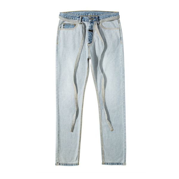 19ss latest ins hip hop inside out slim jeans detachable belted denim biker pants vintage light blue jogger pants
19ss latest ins hip hop inside out slim jeans detachable belted denim biker pants vintage light blue jogger pants