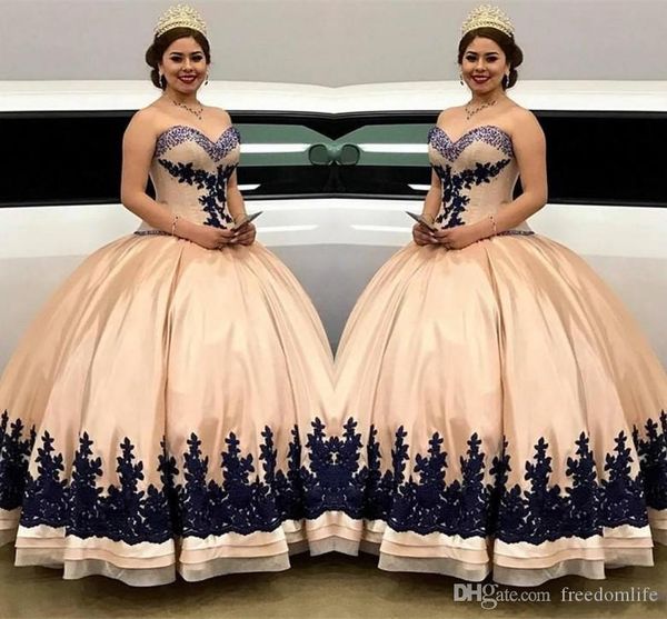 princess champagne ball gown quinceanera dresses sweetheart navy appliques sweet 16 dress formal dress prom gowns vestidos de quinceañera, Blue;red
princess champagne ball gown quinceanera dresses sweetheart navy appliques sweet 16 dress formal dress prom gowns vestidos de quinceañera, Blue;red
