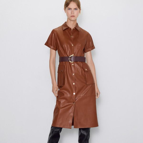 fandy lokar faux leather dresses women fashion buttons pu dress women elegant turn down collar midi dresses female ladies ic, Black;gray
fandy lokar faux leather dresses women fashion buttons pu dress women elegant turn down collar midi dresses female ladies ic, Black;gray