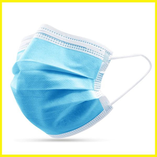 горячая 3 слойная одноразовая маска антипылевой туман рот муфельные маски антибактериальные маски для лица дышащая крышка рта maschere высок