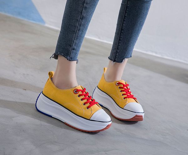 spring 2020round toe wedge heels platform sneakers canvas shoes womens shoes loafers women, Black
spring 2020round toe wedge heels platform sneakers canvas shoes womens shoes loafers women, Black