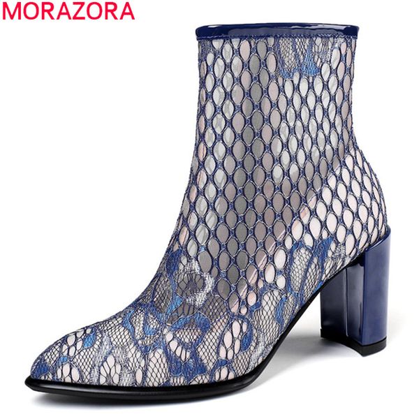 morazora 2020 spring autumn women boots thick high heels pointed toe ankle boots breathable ladies shoes, Black
morazora 2020 spring autumn women boots thick high heels pointed toe ankle boots breathable ladies shoes, Black