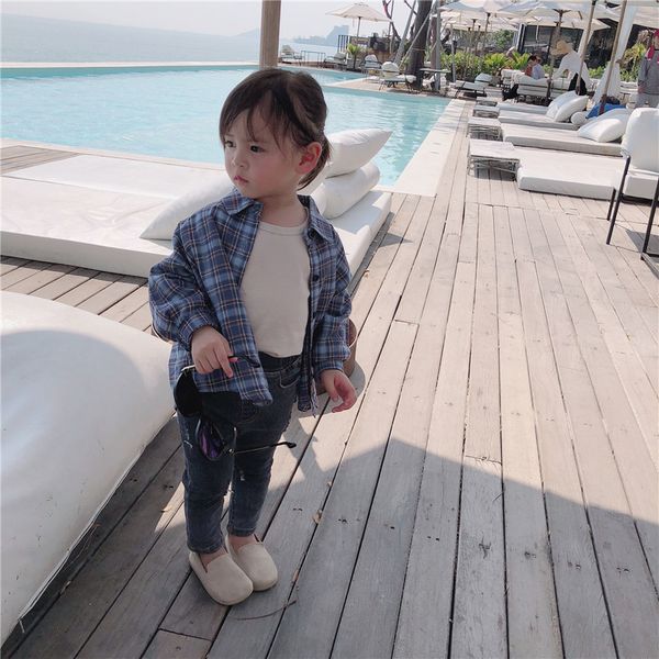 2019 autumn new style korean-style childrenswear men and women child baby plaid casual shirt versatile shirt, White;black
2019 autumn new style korean-style childrenswear men and women child baby plaid casual shirt versatile shirt, White;black