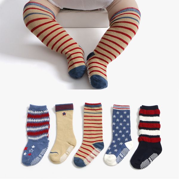 5 pairs/pack 1-3 years old knee long baby socks stripe stars fashion socks for infant non slip waling cotton kids, Pink;yellow
5 pairs/pack 1-3 years old knee long baby socks stripe stars fashion socks for infant non slip waling cotton kids, Pink;yellow