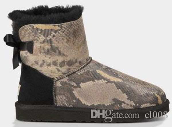 women ankle snowboots super a leather snowboots printed python grain ankle boots bow back factory prices us 5-9, Black
women ankle snowboots super a leather snowboots printed python grain ankle boots bow back factory prices us 5-9, Black