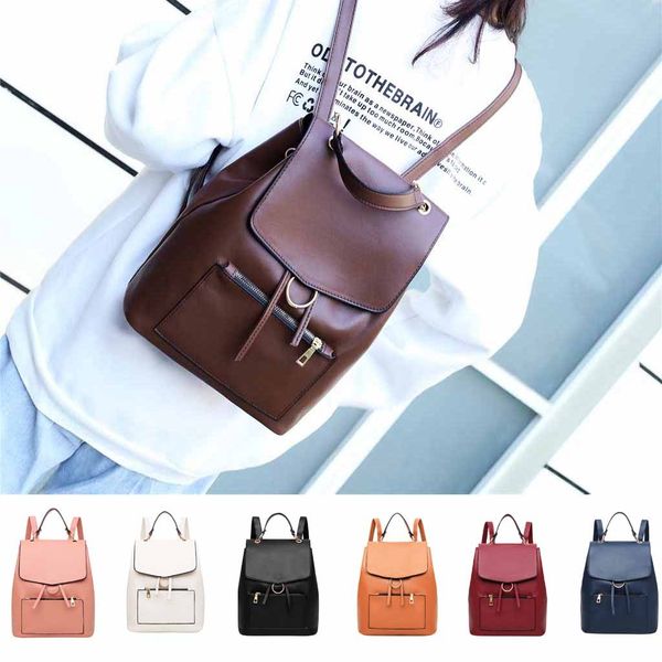 women simple backpack leather anti-thief women backpack large capacity school bag for teenager girls male travel bags #t2g
women simple backpack leather anti-thief women backpack large capacity school bag for teenager girls male travel bags #t2g