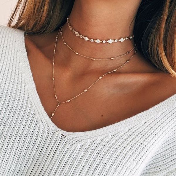 fashion jewelry accessories bohemia gold color multiple layers with crystal necklace for couple lovers, Silver
fashion jewelry accessories bohemia gold color multiple layers with crystal necklace for couple lovers, Silver
