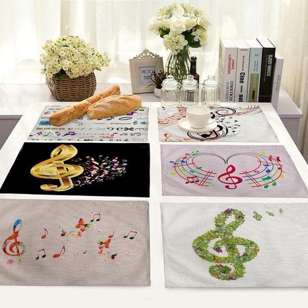 42*32cm table mat music note printed dining table mat heat-insulated linen tableware pad fabric bowl pads
42*32cm table mat music note printed dining table mat heat-insulated linen tableware pad fabric bowl pads