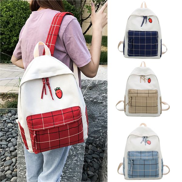 new women plaid casual backpack fashion wild large capacity canvas bag schoolbags for outdoor travel backpack bolsa feminina
new women plaid casual backpack fashion wild large capacity canvas bag schoolbags for outdoor travel backpack bolsa feminina