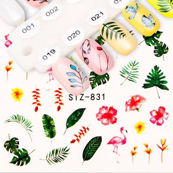1pcs nail sticker green leaf flowers flamingo design water decals nail art transfer decals transfer foil nails stickers, Black
1pcs nail sticker green leaf flowers flamingo design water decals nail art transfer decals transfer foil nails stickers, Black