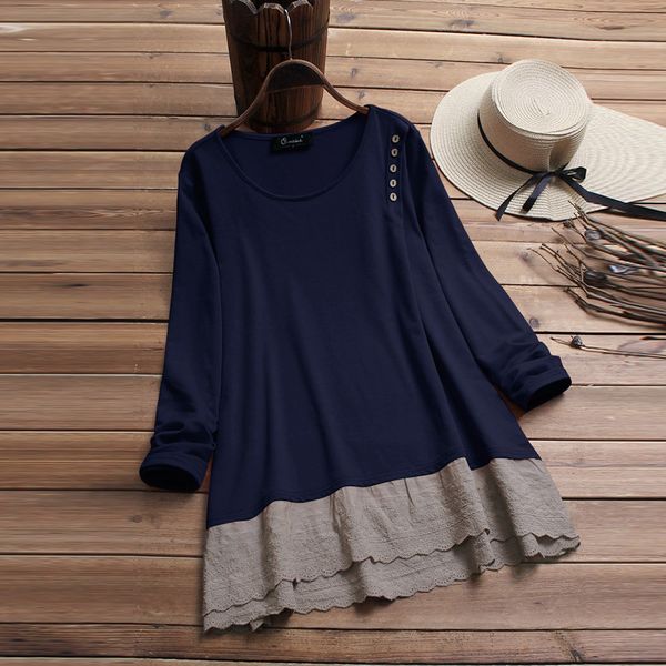 woman lace blouses womens fashion blouses o neck solid color lace patchwork blouse plus size blusas feminina ladies blouse, White
woman lace blouses womens fashion blouses o neck solid color lace patchwork blouse plus size blusas feminina ladies blouse, White