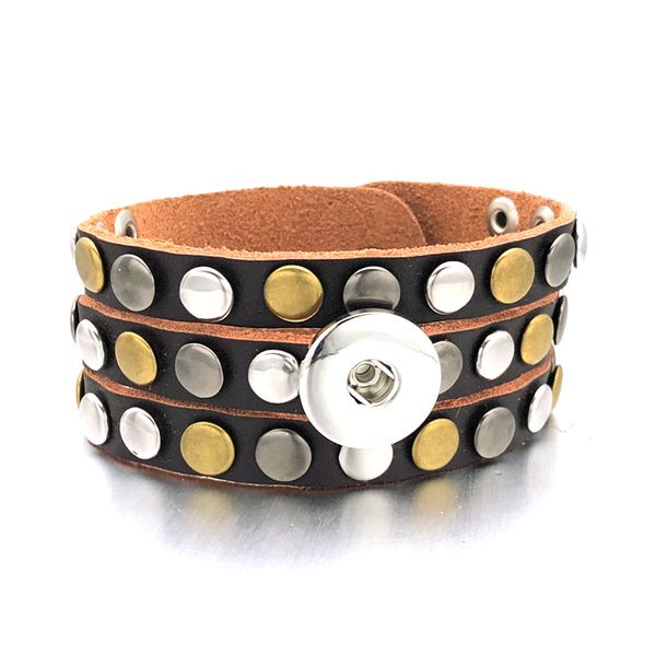new 024 interchangeable really genuine leather retro bracelet 18mm snap button bangle charm jewelry for women men gift, Golden;silver
new 024 interchangeable really genuine leather retro bracelet 18mm snap button bangle charm jewelry for women men gift, Golden;silver
