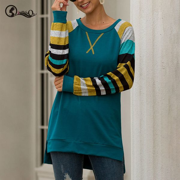 women autumn t-shirt striped fashion casual o-neck long sleeves casual loose plus size t-shirt s-2xl, White
women autumn t-shirt striped fashion casual o-neck long sleeves casual loose plus size t-shirt s-2xl, White