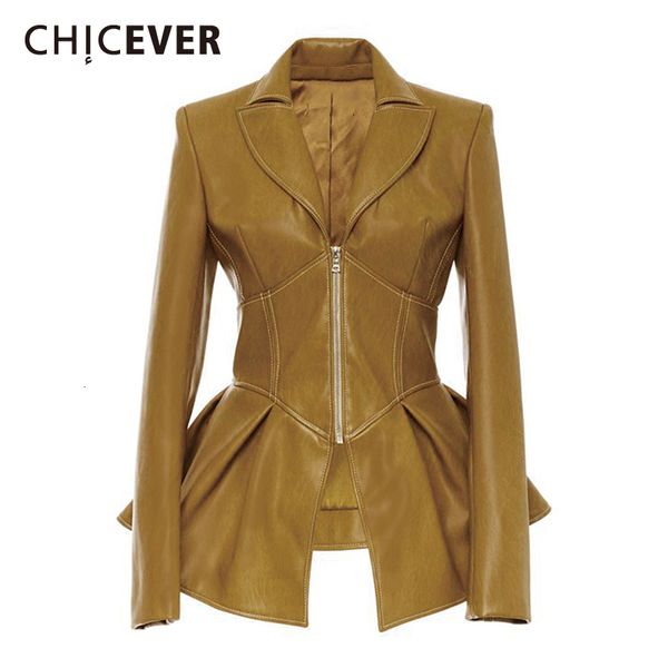 women's leather & faux chicever biker style patchwork irregular jacket women lapel collar long sleeve high wait tunic female coat 2021, Black
women's leather & faux chicever biker style patchwork irregular jacket women lapel collar long sleeve high wait tunic female coat 2021, Black