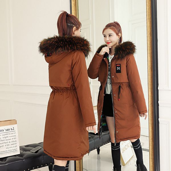 2018 winter women long parkas feminina cotton padded thick down jackets down parkas outerwear hooded collar warm coats mujer, Black
2018 winter women long parkas feminina cotton padded thick down jackets down parkas outerwear hooded collar warm coats mujer, Black