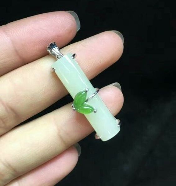 925 silver-encrusted and tianyu bai yu bamboo pendant festival high-lift step high-rise jade pendant
925 silver-encrusted and tianyu bai yu bamboo pendant festival high-lift step high-rise jade pendant