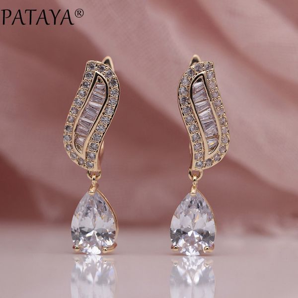 pataya new arrivals 585 rose gold wave white water drop natural zircon long dangle earrings women wedding party cute jewelry, Golden
pataya new arrivals 585 rose gold wave white water drop natural zircon long dangle earrings women wedding party cute jewelry, Golden