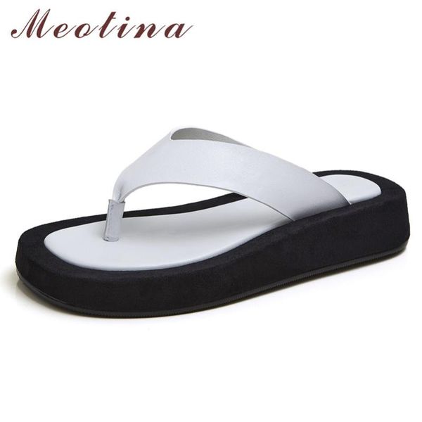 meotina flip flops real leather slippers platform wedge mid heel slides round toe women sandals black white summer large size 40
meotina flip flops real leather slippers platform wedge mid heel slides round toe women sandals black white summer large size 40