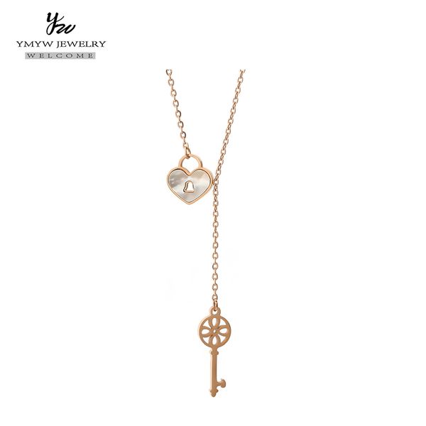 ymyw fashion 316l stainless steel rose gold necklace natural hollow heart key pendant necklace for women girls party gift, Silver
ymyw fashion 316l stainless steel rose gold necklace natural hollow heart key pendant necklace for women girls party gift, Silver