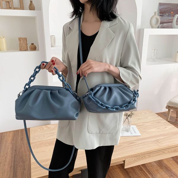 2020 new shoulder bag women's casual fashion korean chain fold armpit bag