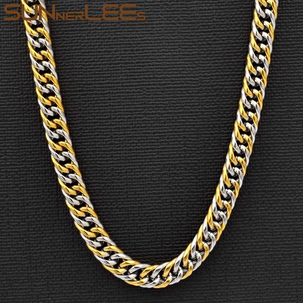 sunnerlees fashion jewelry stainless steel necklace 7mm double curb cuban link chain silver gold for men women gift sc911 n
sunnerlees fashion jewelry stainless steel necklace 7mm double curb cuban link chain silver gold for men women gift sc911 n
