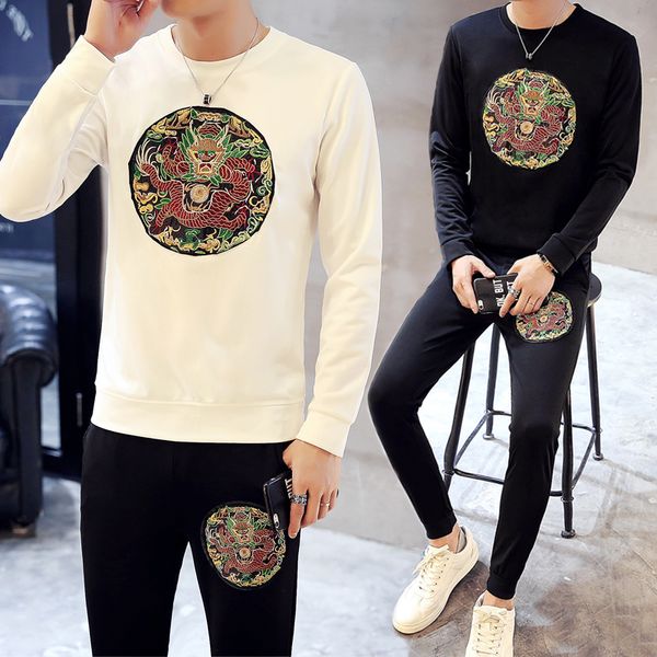 loldeal men chinese dragon embroidery trackstuis letter printed sweatshirts flower sportwear pants set, Gray
loldeal men chinese dragon embroidery trackstuis letter printed sweatshirts flower sportwear pants set, Gray