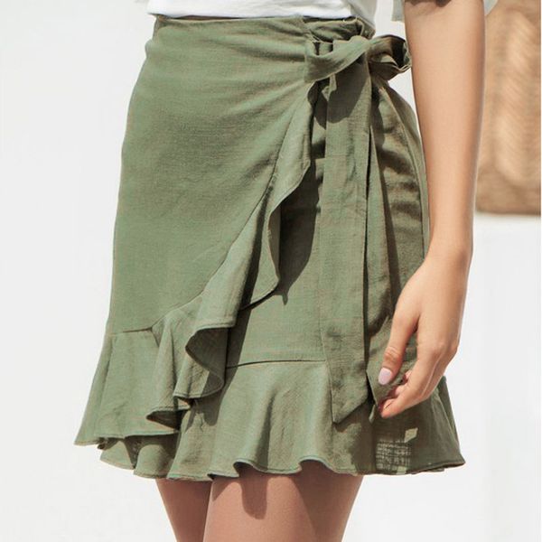 women solid ruffles bandage lace up short skirt a-line mini skirt fashion pleated chiffon boho beach wrap, Black
women solid ruffles bandage lace up short skirt a-line mini skirt fashion pleated chiffon boho beach wrap, Black