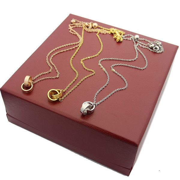 2019 fashion new brand luxury for women necklace titanium steel small double ring lover necklace charm couple necklace jewelry wholesale, Silver
2019 fashion new brand luxury for women necklace titanium steel small double ring lover necklace charm couple necklace jewelry wholesale, Silver