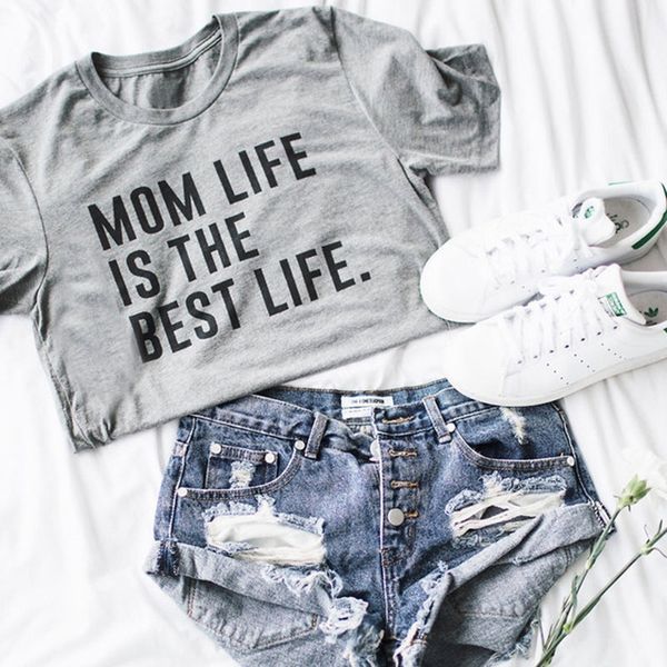 women's letter mom life is the life print summer casual short sleeve tee t shirt mommy mother's day gift quote present, White
women's letter mom life is the life print summer casual short sleeve tee t shirt mommy mother's day gift quote present, White