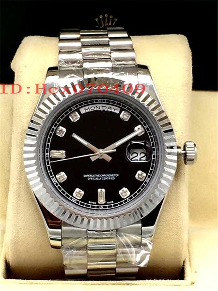 13 style luxury mens watch 41mm day date diamond index asia 2813 movement mechanical automatic watches men designer mens watche, Slivery;brown
13 style luxury mens watch 41mm day date diamond index asia 2813 movement mechanical automatic watches men designer mens watche, Slivery;brown