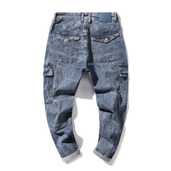 korean harem jeans men casual elastic denim pants cotton cargo pants loose baggy trousers with big pocket male clothes, Blue
korean harem jeans men casual elastic denim pants cotton cargo pants loose baggy trousers with big pocket male clothes, Blue