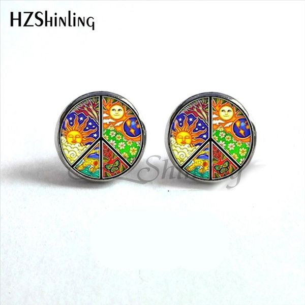 2019 hippie peace earrings sign peace stud earrings peace symbol jewelry glass cabochon earrings handmade hz4 nes-0062, Golden;silver
2019 hippie peace earrings sign peace stud earrings peace symbol jewelry glass cabochon earrings handmade hz4 nes-0062, Golden;silver
