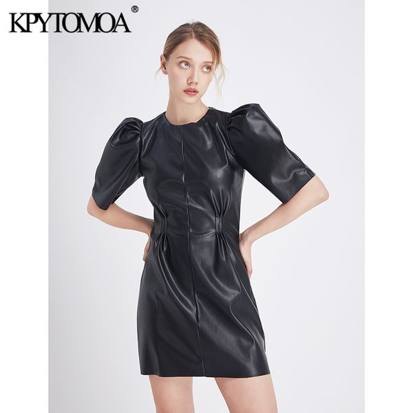 vintage stylish faux leather pleated mini dress women 2020 fashion o neck puff sleeve back zipper female pu dresses vestidos, Black;gray
vintage stylish faux leather pleated mini dress women 2020 fashion o neck puff sleeve back zipper female pu dresses vestidos, Black;gray